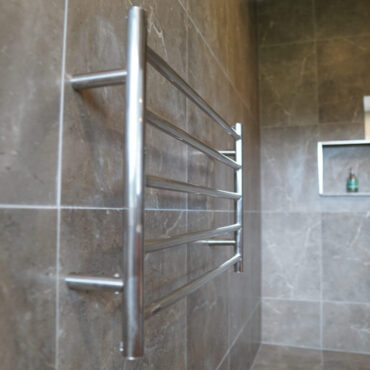 Heated towel rail luxury bathroom renovation